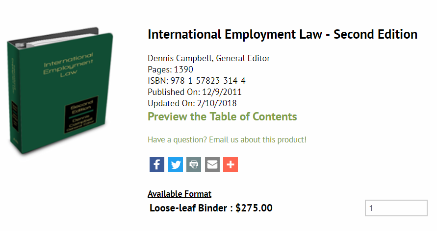 Our publication on Cyprus Employment Law published by JURIS.